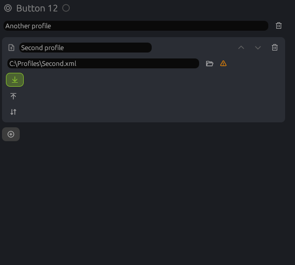 Load profile with the path of the second profile