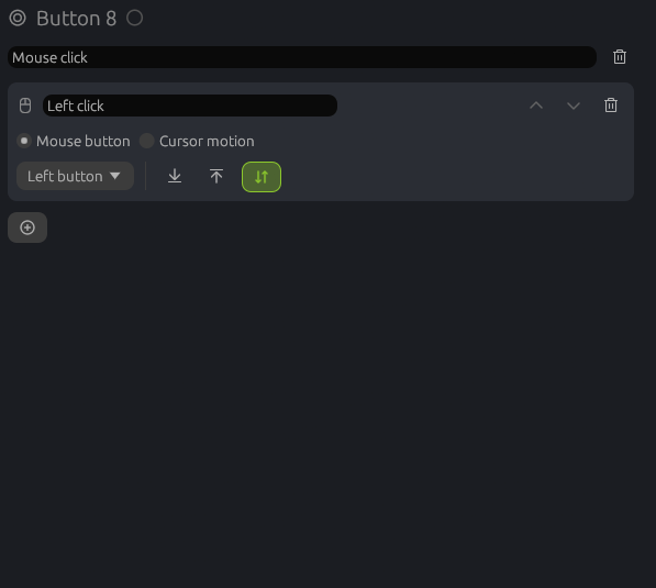 Map to mouse: left button