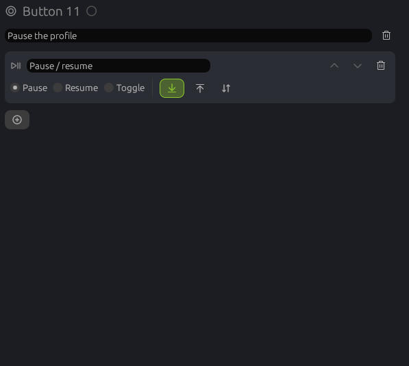 Pause and resume: toggle